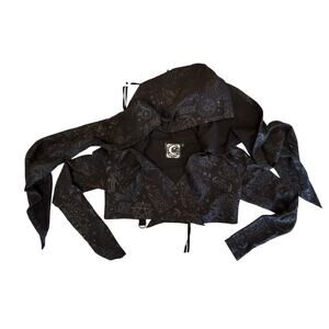 KILLSTAR x Womens Black Unholy Sabbath Crop Convertible Hoodie Size Large